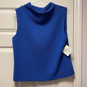 St. John Sleeveless Sweater (L-Blue)